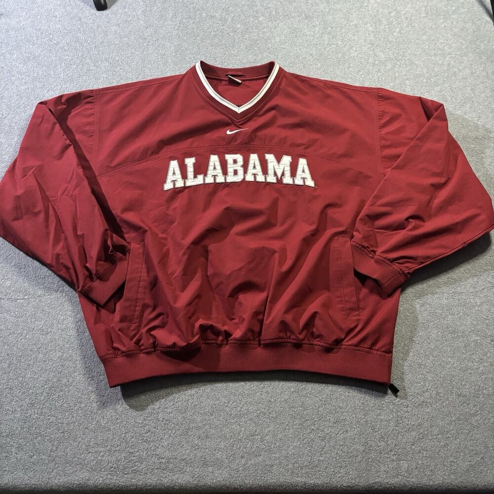 Vintage Nike Center Swoosh Alabama Crimson Tide Pullover Windbreaker Jacket XXL